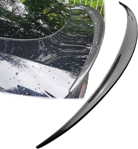 Real Carbon Fiber Spoiler for Tesla Model Y Gloss Spoiler Rear Trunk Lip Spoiler Wing, Ideal for Tesla Model Y Accessories 2023 2017- Model Y Spoiler (Gloss Carbon Fiber) in Saudi Arabia