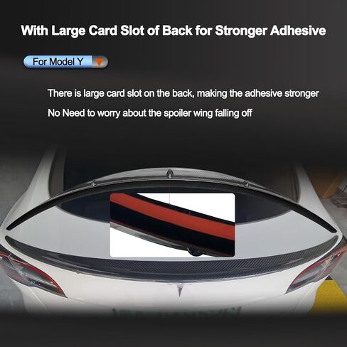Real Carbon Fiber Spoiler for Tesla Model Y Gloss Spoiler Rear Trunk Lip Spoiler Wing, Ideal for Tesla Model Y Accessories 2023 2017- Model Y Spoiler (Gloss Carbon Fiber) in Saudi Arabia