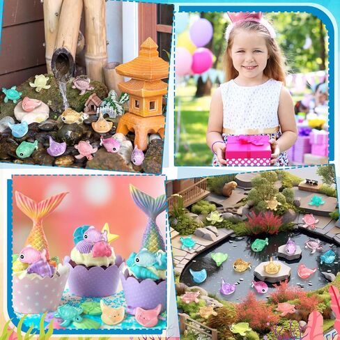 115 Pcs Luminous Mini Figurines Include 45 Pcs Luminous Mini Resin Manta Ray 30 Pcs Glow in The Dark Tiny Sea Turtle Bulk and 40 Pcs Glow in The Dark Fish Miniatures for DIY Garden Dollhouse in Saudi Arabia