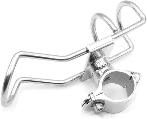 Set of 2 Stainless Steel 316 Fishing Rod Holders Pole Bracket Support Clamp on Rail Mount 32mm Boat Accessories in Saudi Arabia