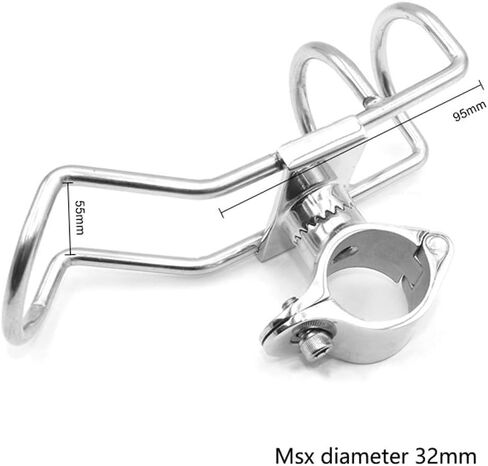 Set of 2 Stainless Steel 316 Fishing Rod Holders Pole Bracket Support Clamp on Rail Mount 32mm Boat Accessories in Saudi Arabia