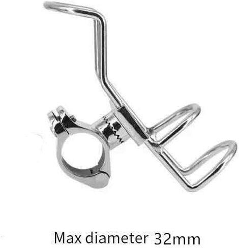 Set of 2 Stainless Steel 316 Fishing Rod Holders Pole Bracket Support Clamp on Rail Mount 32mm Boat Accessories in Saudi Arabia