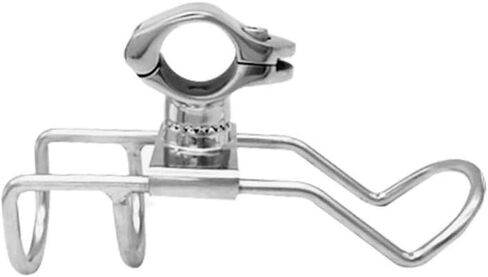 Set of 2 Stainless Steel 316 Fishing Rod Holders Pole Bracket Support Clamp on Rail Mount 32mm Boat Accessories in Saudi Arabia