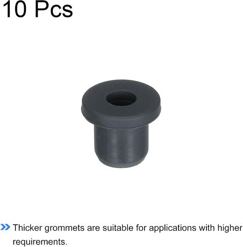 MECCANIXITY 10Pcs T Type Rubber Grommet Mount Dia 10mm (13x6x10mm) Seal Protection Flexible Hole Plugs for Cable Pipe Black in Saudi Arabia