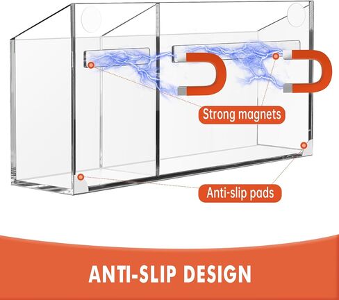 حامل علامة BEYGORM أكريليك مغناطيسي للمسح الجاف للسبورة البيضاء، حامل قلم مغناطيسي غير قابل للانزلاق لثلاجة الثلاجة، منظم خزانة للعمل، ملحقات الخزانة، كوب قلم رصاص للمكتب والمدرسة والفصول الدراسية in Kuwait