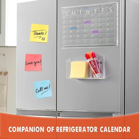 حامل علامة BEYGORM أكريليك مغناطيسي للمسح الجاف للسبورة البيضاء، حامل قلم مغناطيسي غير قابل للانزلاق لثلاجة الثلاجة، منظم خزانة للعمل، ملحقات الخزانة، كوب قلم رصاص للمكتب والمدرسة والفصول الدراسية in Kuwait