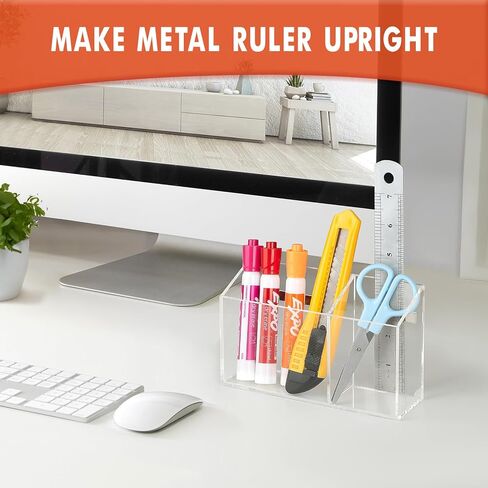 حامل علامة BEYGORM أكريليك مغناطيسي للمسح الجاف للسبورة البيضاء، حامل قلم مغناطيسي غير قابل للانزلاق لثلاجة الثلاجة، منظم خزانة للعمل، ملحقات الخزانة، كوب قلم رصاص للمكتب والمدرسة والفصول الدراسية in Kuwait