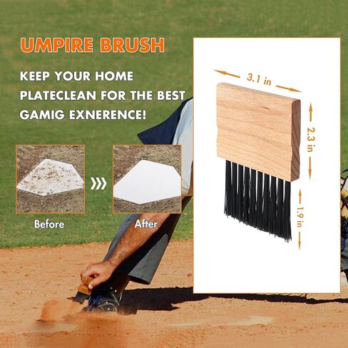 طقم معدات حكم البيسبول مكون من 4 قطع يتضمن مؤشر الحكم وفرشاة وحقيبة كرة | مجموعة اكسسوارات الحكم in Kuwait