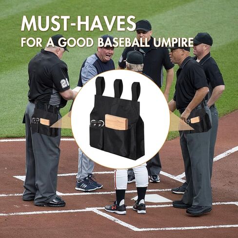 طقم معدات حكم البيسبول مكون من 4 قطع يتضمن مؤشر الحكم وفرشاة وحقيبة كرة | مجموعة اكسسوارات الحكم in Kuwait