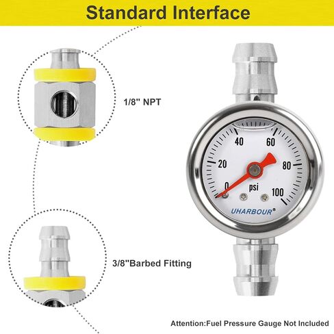 8mm (5/16") Fuel Line Fuel Pressure Sensor T-Fitting，1/8"NPT Female For Fuel Pressure Gauge Or Sensor in Saudi Arabia