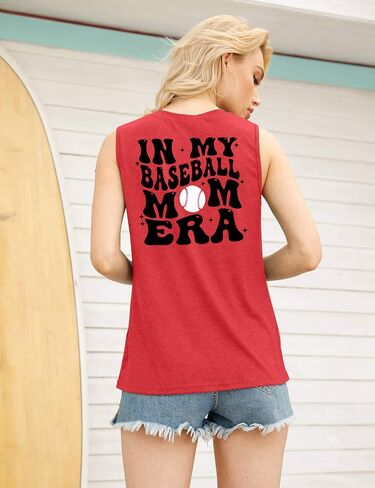 قمصان البيسبول للأم للنساء: قميص البيسبول في My Baseball Mom Era، قمصان بيسبول بدون أكمام، قميص عيد الأم، قميص يوم اللعبة in Saudi Arabia