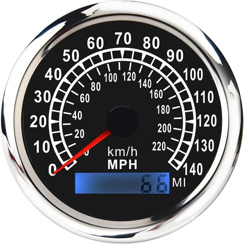 GPS Speedometer Odometer Black Waterproof, Speedometer for Car Boat Motorcycle fit 9-32V 85mm (140/220-7Color) in Saudi Arabia