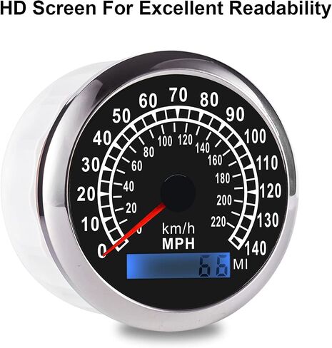GPS Speedometer Odometer Black Waterproof, Speedometer for Car Boat Motorcycle fit 9-32V 85mm (140/220-7Color) in Saudi Arabia