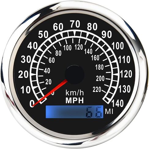 GPS Speedometer Odometer Black Waterproof, Speedometer for Car Boat Motorcycle fit 9-32V 85mm (140/220-7Color) in Saudi Arabia