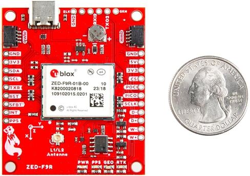 مجموعة SparkFun GPS-RTK Dead Reckoning Kit (U.FL) ZED-F9R وGPS في الوقت الفعلي، لوحة GPS عالية الدقة، دمج المستشعر، الأبعاد: (1.7 بوصة × 2.0 بوصة) جهد التشغيل: 5 فولت أو 3.3 فولت in Saudi Arabia