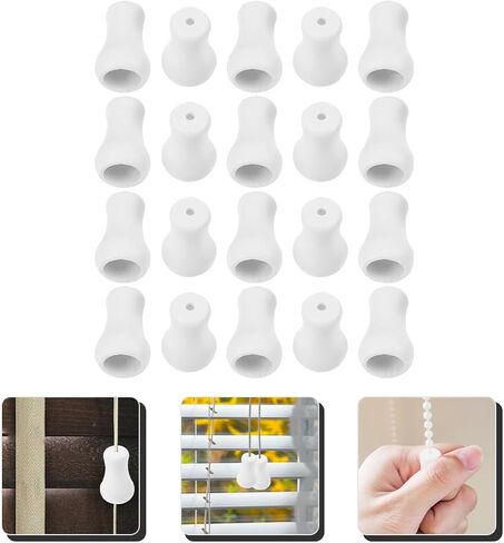 40 Pcs Shutter Knob Blind Cord Safety Blinds Cord Holder Window Blind Cord Knobs Blind Cord Winder Blind Pull Cord Knobs Plastic Pull Cord End Window Curtain Crafts Blind Cord Pull in Kuwait