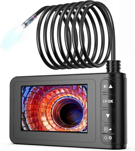 المنظار الصناعي، كاميرا SKYBASIC الرقمية Borescope Sewer Camera IP67 مقاومة للماء 4.3 بوصة شاشة LCD HD كاميرا فحص ثعبان مع 6 مصابيح LED، كابل شبه صلب، بطاقة 32 جيجابايت وأداة -16.5FT in Kuwait