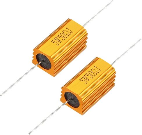 Uxcell 2 قطعة مقاومة ألومنيوم 5 وات 50 أوم سلكية لمحول بديل LED 5W50RJ in Saudi Arabia