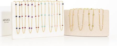 Dainty Gold Necklace for Women,Trendy 18k Gold Plated Sterling Silver Choker Necklace Thin Beaded Blue Sapphire Choker Necklaces Womens Simple Jewelry Gift for Valentines Day in Saudi Arabia