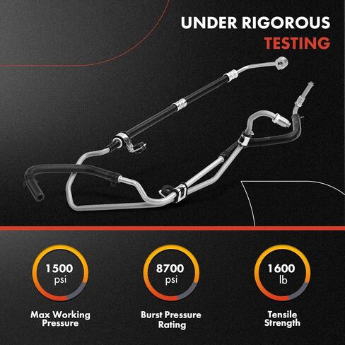 مجموعة خط خرطوم الضغط والإرجاع لخرطوم التوجيه المعزز A-Premium متوافقة مع مضخة Hyundai Genesis Coupe 2013 2014 2015 2016 3.8L إلى الخزان in Kuwait