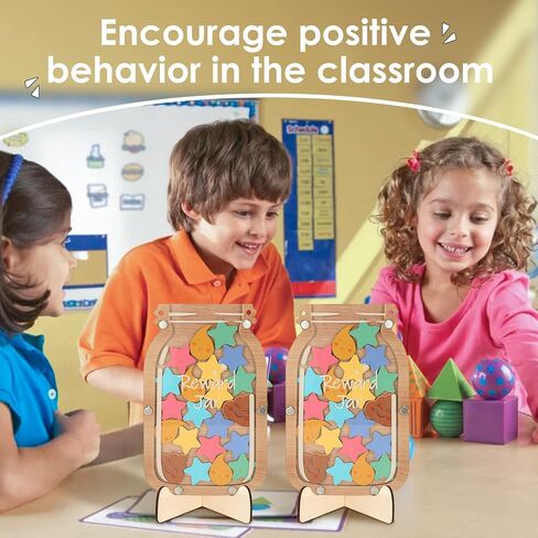 Reward Jar for Kids Toddlers, Potty Chart Behavior Reward Chart and Chore Chart for Boys Girls Home Potty Training Stars Reward Bottle Incentive Chart Classroom Management Tool Motivate Responsibility in Saudi Arabia
