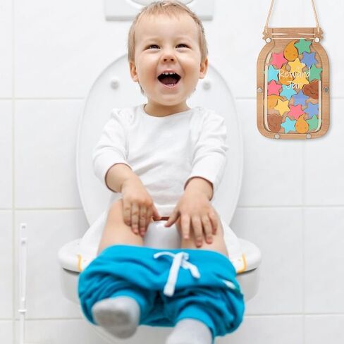 Reward Jar for Kids Toddlers, Potty Chart Behavior Reward Chart and Chore Chart for Boys Girls Home Potty Training Stars Reward Bottle Incentive Chart Classroom Management Tool Motivate Responsibility in Saudi Arabia