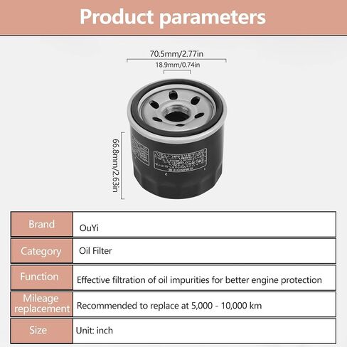 Oil Filter Compatible with Suzuki Eiger 400 LTA400, Kingquad 400 450 500 750 LTA450 LTA500 LTA750,DL650 V-Strom 650 1000,C50 C90 M50 Boulevard M109R,GSXR 600 750 1000 1100,Burgman 650 in Saudi Arabia