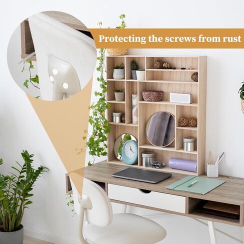 Giantree 582 Pcs Self-Adhesive Screw Hole Stickers, Self-Adhesive Screw Covers Caps Dustproof Sticker Waterproof for Wall Cabinets Bookcase Desk Screws Furniture Repairing White 2 Size (0.83" &0.55") in Saudi Arabia