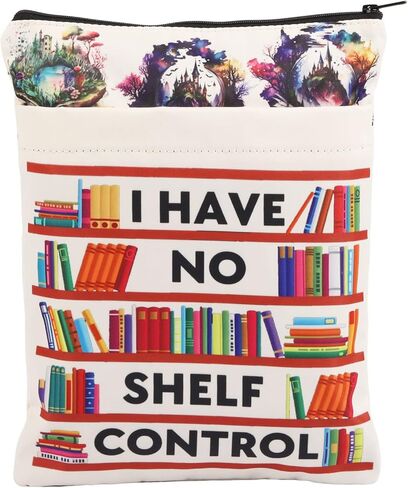 Book Lover Book Sleeve With Pocket Book Worm Gifts Bookmark Sleeve I Have No Shelf Control Book Covers Bookish Gifts Book Protector (SHELF CONTROL) in Saudi Arabia