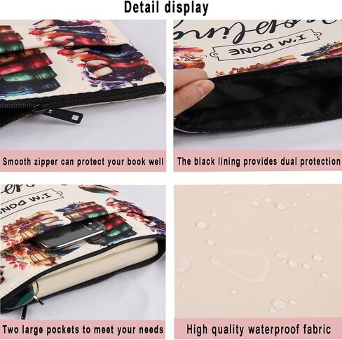 Book Lover Book Sleeve With Pocket Book Worm Gifts Bookmark Sleeve I Have No Shelf Control Book Covers Bookish Gifts Book Protector (SHELF CONTROL) in Saudi Arabia