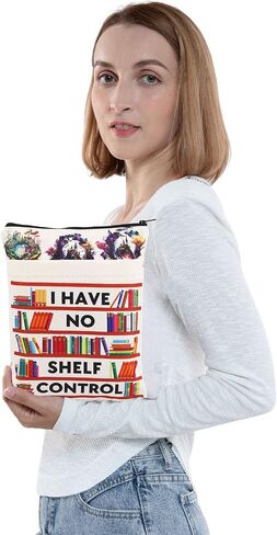 Book Lover Book Sleeve With Pocket Book Worm Gifts Bookmark Sleeve I Have No Shelf Control Book Covers Bookish Gifts Book Protector (SHELF CONTROL) in Saudi Arabia