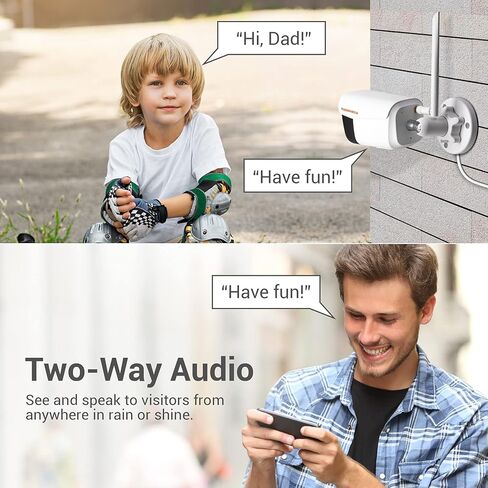 كاميرا TIGERSECU الإضافية لاستخدام نظام أمان WiFi NVR 1080P فقط، مقاومة للطقس، كشف الإنسان بالذكاء الاصطناعي (يُباع مصدر الطاقة بشكل منفصل) in Kuwait