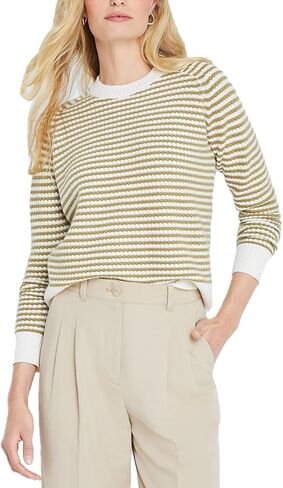 Club Monaco Women's Cashmere Stich Striped Crewneck Sweater in Saudi Arabia