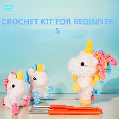 LWYBFBSBS Crochet Kit for Beginners - Complete DIY Crochet Kit for Kids and Adults - Easy and Fun Crochet for Beginners kit for Creative Crafting in Saudi Arabia