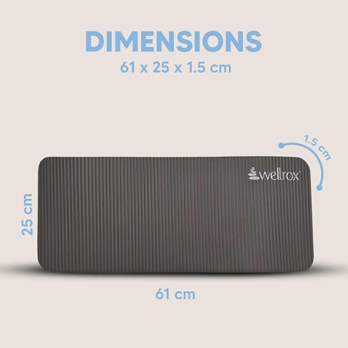 وسادة الركوع - وسادة ركبة لليوجا مضادة للانزلاق - وسادة توازن إسفنجية لحماية المفاصل - بساط ركبة للتمرين - ملحقات اليوجا - رمادي (24 بوصة × 10 بوصة × 5/8 بوصة) in Kuwait