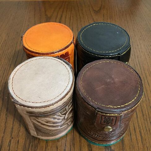 لعبة كأس النرد الجلدية Cubilete تلعب لعبة الكازينو التقليدية المصنوعة يدويًا في المكسيك الجديدة in Kuwait