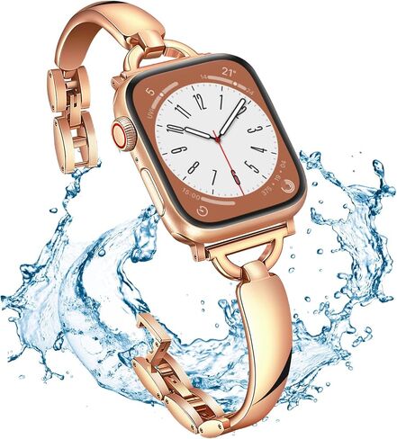 Gold Slim Band Compatible Apple Watch Metal Starlight Bracelet Women 38mm 40mm 41mm 46mm 42mm 44mm 45mm 49mm.Jullstar Stainless Steel Dressy Bling Silver Thin Bangle for iphone Watch Wristband Series Ultra 11 10 9 8 7 6 5 4 SE 3 2 1 in Saudi Arabia