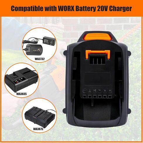 Battery Replacement for Worx Battery 20V and Worx Battery Charger Power Share for Worx 20 Volt Battery WA3520 WA3525 WA3575 WG151s WG155s WG251s WG255s WG540s WG545s WG890 WG891 in Saudi Arabia