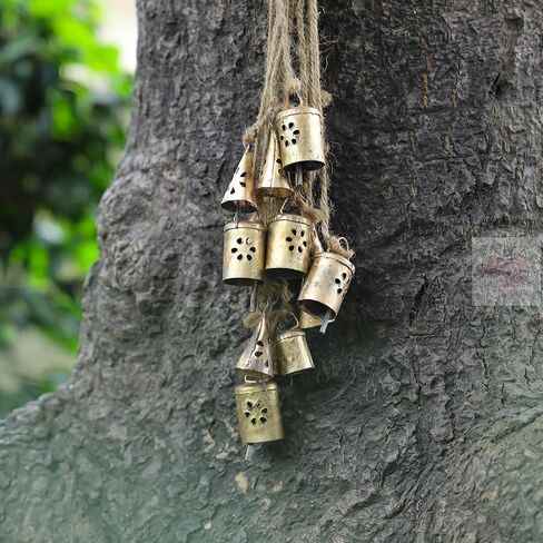 Shabby Chic Bells 20 Pieces Made of Tin Mix Rustic Small Cow Bells for Crafts Christmas Tree Jingle Hanging Bells in Kuwait