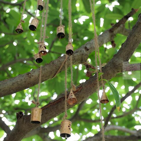 Shabby Chic Bells 20 Pieces Made of Tin Mix Rustic Small Cow Bells for Crafts Christmas Tree Jingle Hanging Bells in Kuwait