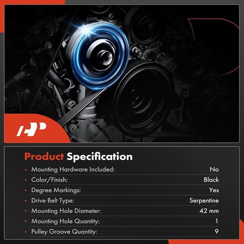 A-Premium Engine Harmonic Balancer Crankshaft Pulley Compatible with Hyundai Sonata 2015-2017/2019, Santa Fe, Santa Fe Sport, Tucson, Veloster & Kia Sorento, Sportage, Stinger, L4 2.0L 2.4L in Saudi Arabia