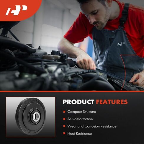 A-Premium Engine Harmonic Balancer Crankshaft Pulley Compatible with Hyundai Sonata 2015-2017/2019, Santa Fe, Santa Fe Sport, Tucson, Veloster & Kia Sorento, Sportage, Stinger, L4 2.0L 2.4L in Saudi Arabia