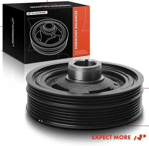A-Premium Engine Harmonic Balancer Crankshaft Pulley Compatible with Hyundai Sonata 2015-2017/2019, Santa Fe, Santa Fe Sport, Tucson, Veloster & Kia Sorento, Sportage, Stinger, L4 2.0L 2.4L in Saudi Arabia