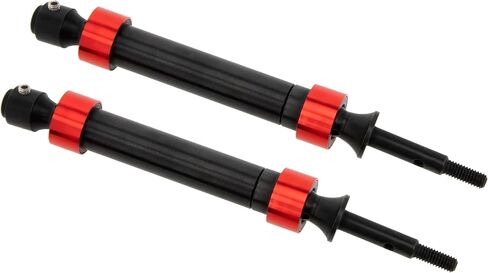 DKKY Metal Driveshaft Steel Front CVD Spline for RC 1/10 Slash 4x4 Rustler 4X4 Stampede 4X4 Short Course Truck #6852 Kit V2(Red, Front*2) in Saudi Arabia