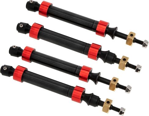 DKKY Metal Driveshaft Steel Front CVD Spline for RC 1/10 Slash 4x4 Rustler 4X4 Stampede 4X4 Short Course Truck #6852 Kit V2(Red, Front*2) in Saudi Arabia