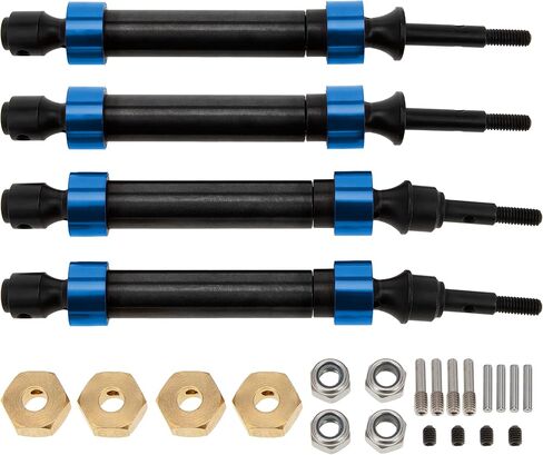 DKKY Metal Driveshaft Steel Front CVD Spline for RC 1/10 Slash 4x4 Rustler 4X4 Stampede 4X4 Short Course Truck #6852 Kit V2(Red, Front*2) in Saudi Arabia