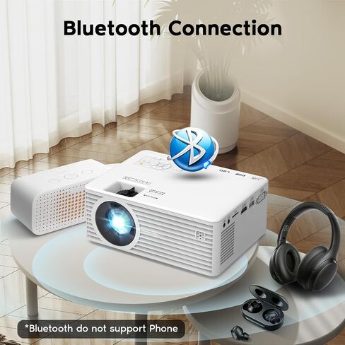 Mini Projector with 5G WiFi and Bluetooth (with Tripod), 1080P Supported Outdoor Projector, Portable Movie Projector Compatible with TV Stick, iOS, Android, PS5, HDMI, USB in Saudi Arabia