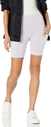 Monrow Women's Biker Shorts, High Waisted with Side Pocket, for Active Workouts from Yoga to Running in Saudi Arabia
