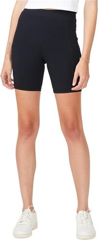 Monrow Women's Biker Shorts, High Waisted with Side Pocket, for Active Workouts from Yoga to Running in Saudi Arabia