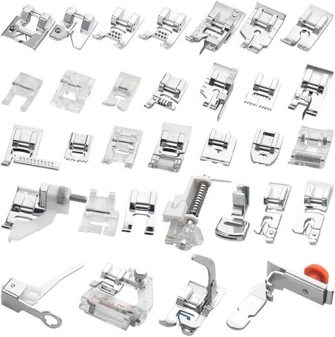 WMYCONGCONG 32 PCS Sewing Machine Presser Feet Set Professional Presser Foot Set for Singer, Brother, Janome and Kenmore, Babylock, Low Shank Sewing Machines in Saudi Arabia